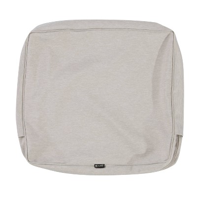 25" x 15" Montlake FadeSafe Water-Resistant Patio Lounge Back Cushion Cover Heather Gray - Classic Accessories: Slipcover for Chaise Lounge