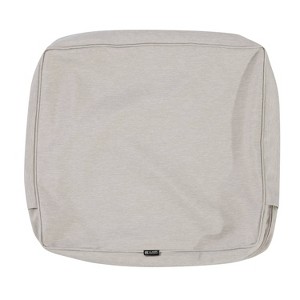 25" x 15" Montlake FadeSafe Water-Resistant Patio Lounge Back Cushion Cover Heather Gray - Classic Accessories: Slipcover for Chaise Lounge - 1 of 4