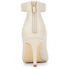BLISSFUL STEP Women's Cutout Back Zip Stiletto Heel Pointed Toe Booties Ankle Boots - 4 of 4