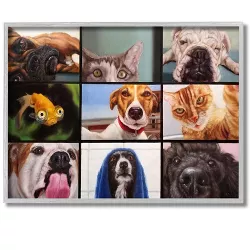 Stupell Industries Animal Video Chat Meeting Office Pet Humor Black Framed  Giclee, 24 X 30 : Target