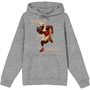Kickoffs & Cookouts American Football Adult Long Sleeve Hoodie - 1 of 3