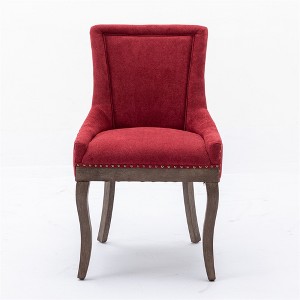COWLOWN Set of 2 Modern Fabric Dining Chairs, Upholstered Side Chairs with Wood Legs - 1 of 4