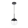 Elegant Lighting Eclipse 1 Light Black Pendant With Clear Glass - 3 of 4