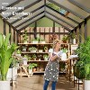 6x10x6.5 FT Greenhouses for Outdoors, Aluminum Green House with Polycarbonate Roof, Sliding Door, Adjustable Vent for Garden, Backyard, Patio, Black - 3 of 4