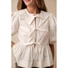 Women's Cara Cotton Poplin Tie Top - Sofie the Label - 4 of 4