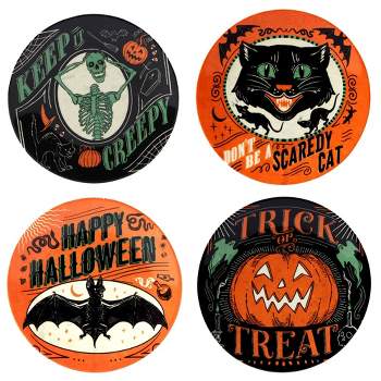 6" Earthenware Scaredy Cat Canape Plates - Certified International