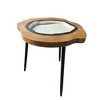 VYNXARIA Small Side Table Coffee Table Bedside Table Night Stand for Living Room Bedroom & Balcony, MDF, Metal Legs - 4 of 4