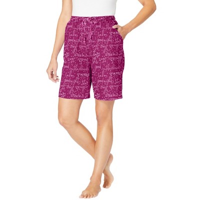 Dreams & Co. Plus Size Print Pajama Shorts