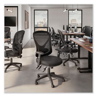 Aeson Series Multifunction Black Mesh Task Chair with Adjustable Arms