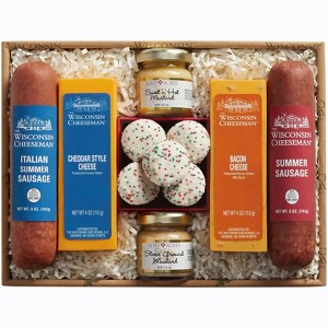 The Wisconsin Cheeseman 7-Piece Pairing Gift Basket with Mustards - 1 of 1