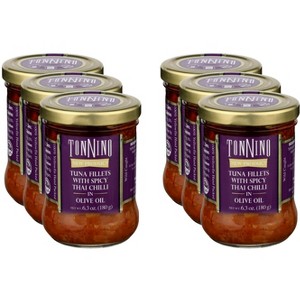 Tonnino Tuna Fillet with Spicy Thai Chili in Olive Oil - Case of 6 - 6.3 oz - 1 of 2