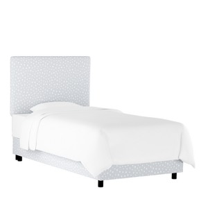 Kids Printed Upholstered Bed Full Gray Stars - Pillowfort
