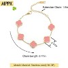 18K Gold Plated Clover Lucky Bracelet for Women White/Black/Red/Green Flower Four Leaf Link Bracelets - 2 of 4