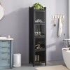 GDFStudio Maurice 13.78'' Contemporary Tempered Glass Door Cabinet - 2 of 4