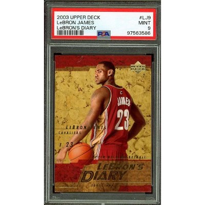 LeBron James Rookie Card 2003-04 Upper Deck Diary #LJ9 PSA 9