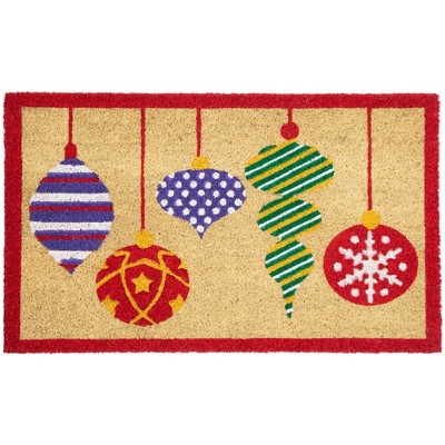 Cornell Big Red 18 x 30 Holiday Coir Doormat