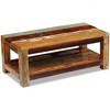 vidaXL Coffee Table Multicolored with natural, teal, and red tones - 4 of 4