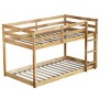 VASIP Solid Wooden , Solid Rubber Wooden Twin over Twin Loft Bed with Ladder,Natural - 2 of 4
