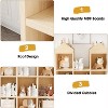 Toy Storage Organizer 8-Cubby Kids Bookshelf Natural Bookcase Toddlers Playhouse Cabinet Shelf for Boys Girls Wooden Cubby Storage - 4 of 4