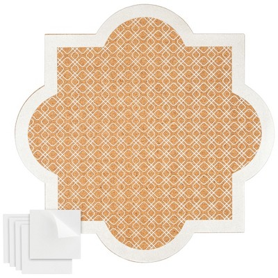 Stockroom Plus Decorative Bulletin Cork Board - Cute Framed Self-Adhesive Cork Board for Home, Office or School (12x12 In)