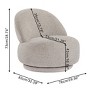 TOAOTBNBO Round Lounge Accent Armless Chair for Sleeping, Oversized Round Bedroom Chair with Recliner Backrest Single Sofa Armless Chair - 3 of 4