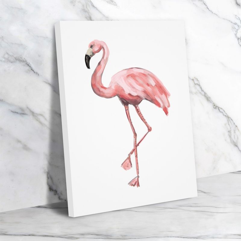 Americanflat Animal Minimalist Pink Flamingo By Jetty Home Wrapped Canvas, 4 of 6