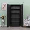 NicBex File Cabinet with 2 Doors and 4 Partitions to Separate 5 Storage Spaces,Office Cabinet with Metal Handles,Filing Cabinet for Home Office - 2 of 4