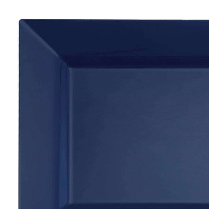 Smarty Had A Party 9.5" Midnight Blue Square Plastic Dinner Plates (120 Plates), 2 of 5