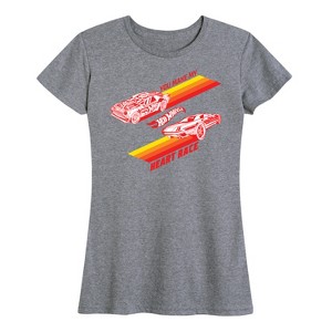 Women's - Hot Wheels - Valentine's You Make My Heart Race Short Sleeve Graphic T-Shirt - 1 of 4