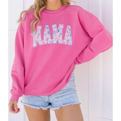 Women's Mama Embroidered Graphic Sweatshirt - Shewin