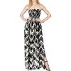 LA LEELA Women's Tube Dress Party Top Smocked One Size Kohl Zig Zag - 2 of 4
