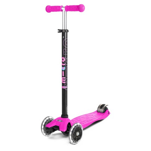 Micro Kickboard Maxi Kick Scooter With Led Lights - Pink : Target