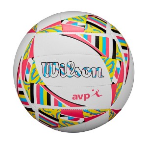 Wilson AVP Movement Volleyball - White/Pink/Yellow - 1 of 4