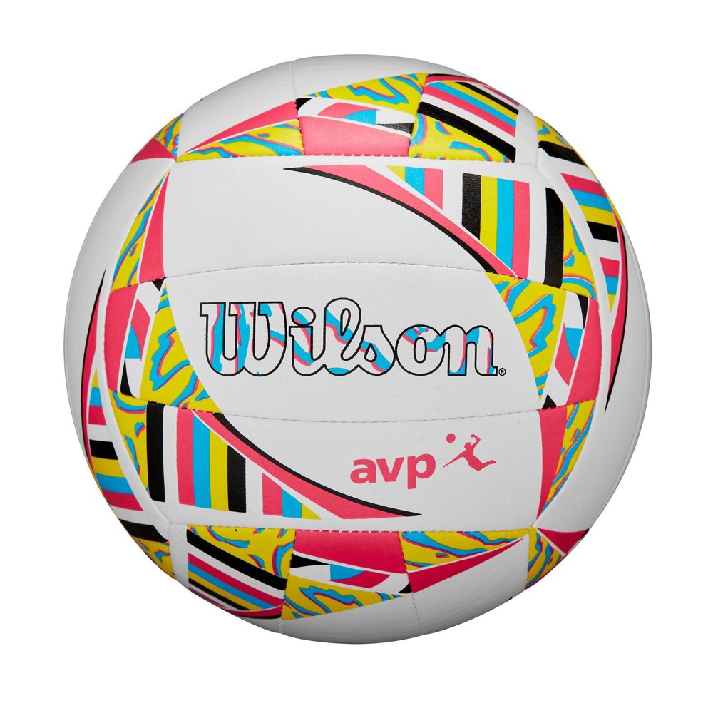 Wilson AVP Movement Volleyball - White/Pink/Yellow