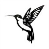 Metal Hummingbird Wall Accent (Set of 6) - 3 of 3