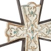 Set of 2 Metal Cross Carved Wood Wall Decors Black - Olivia & May: Iron Traditional Style, Vertical Display - 3 of 4