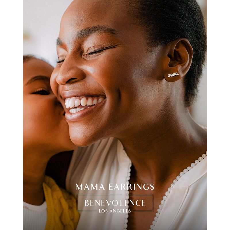 Benevolence LA Mama Stud Earrings 14K Gold Mama Jewelry Designed in California , 3 of 8