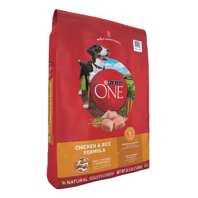 Purina ONE Chicken & Rice Formula Dry Dog Food for Adult Dogs - 16.5 lb Bag