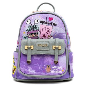 Disney Monsters Inc. 11" Vegan Leather Fashion Mini Backpack - Wondapop  - 1 of 4