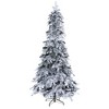 Nearly Natural 8-ft Flocked Montana Down Swept Spruce Artificial Christmas Tree with Pinecones and 500 LED Lights - 2 of 4
