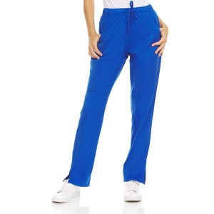 Medichic Women's Joelle 6-Pocket Stretch Cargo Straight Leg Scrub Pants - 1 of 4