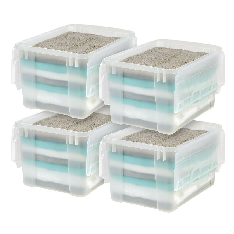 IRIS 4pk 50qt Plastic Storage Totes with Wing Lid, 2 of 11