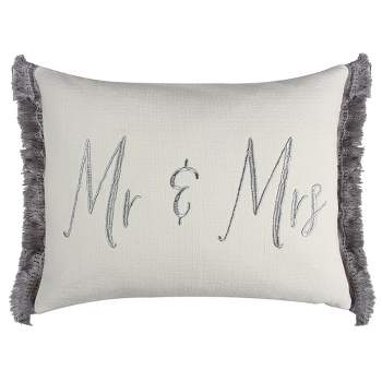 Perla Grey Mr. & Mrs Decorative Pillow - Levtex Home