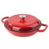 Dexmalle 3 Quart Red Enameled Cast Iron Braiser with Lid,up to 500°F - 4 of 4