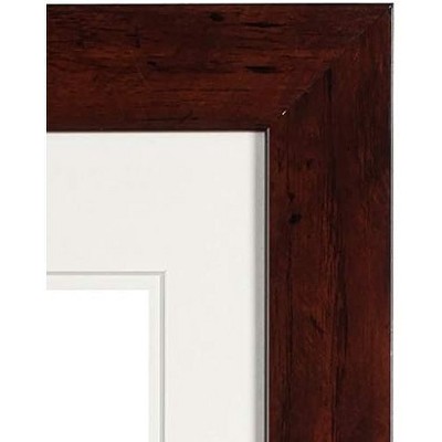 Classic 14x18 Walnut Picture Frame with Double White Mat