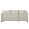 Alilang 82.60 inch Modern Sectional Sofa with Reversible Chaise and Hidden Storage- Beige - 3 of 4