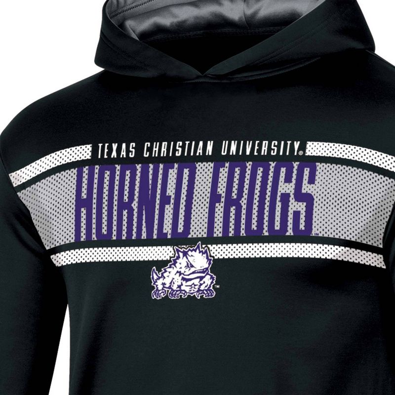 NCAA TCU Horned Frogs Boys&#39; Poly Hooded Sweatshirt, 3 of 4