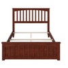 Atlantic Furniture Mission Full Traditional Bed with Matching Footboard and Turbo Charger in Walnut - image 4 of 4