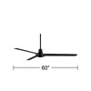 60" Casa Vieja Turbina DC Modern Industrial Indoor Outdoor Ceiling Fan with Remote Control Matte Black Damp Rated for Patio Exterior House Home Porch - 4 of 4