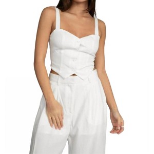 Women's Bridget Linen Cami Vest - TIC TOC - 1 of 3